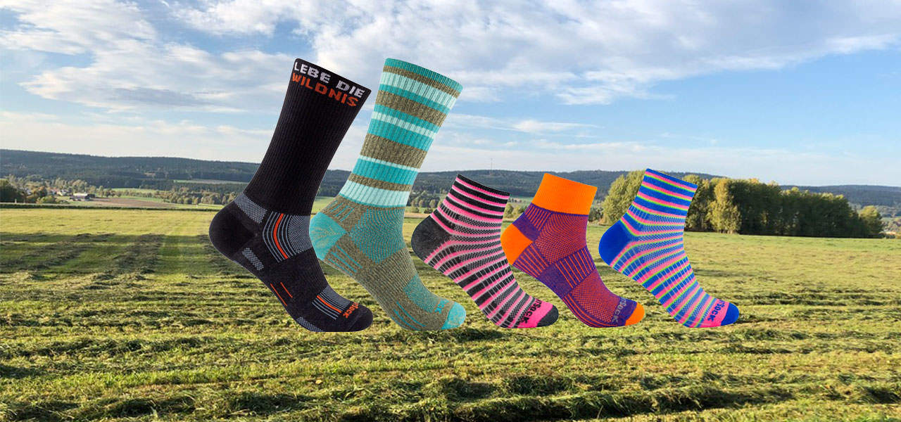 Doppellagige Socken neutralisieren die Reibung